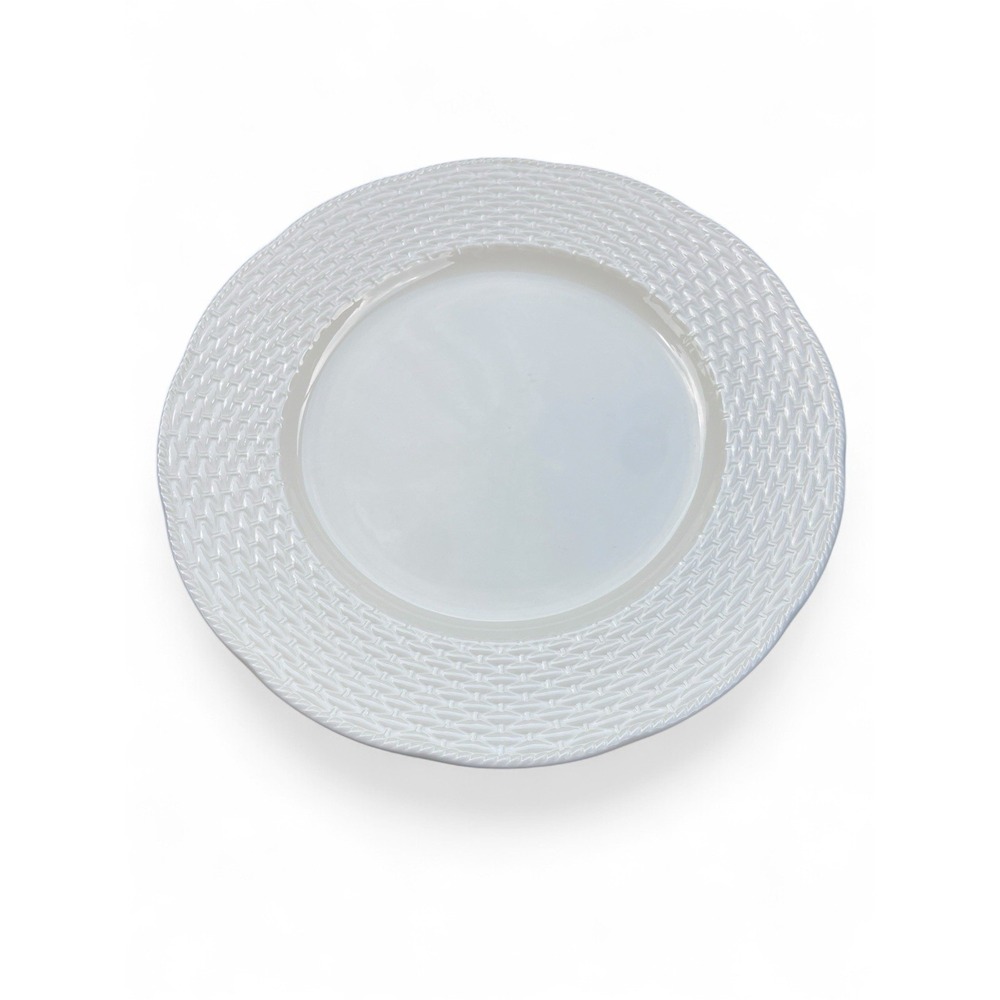 Mikasa Country Manor Cream Charger Chop Plate Round‎ Platter Basket weave